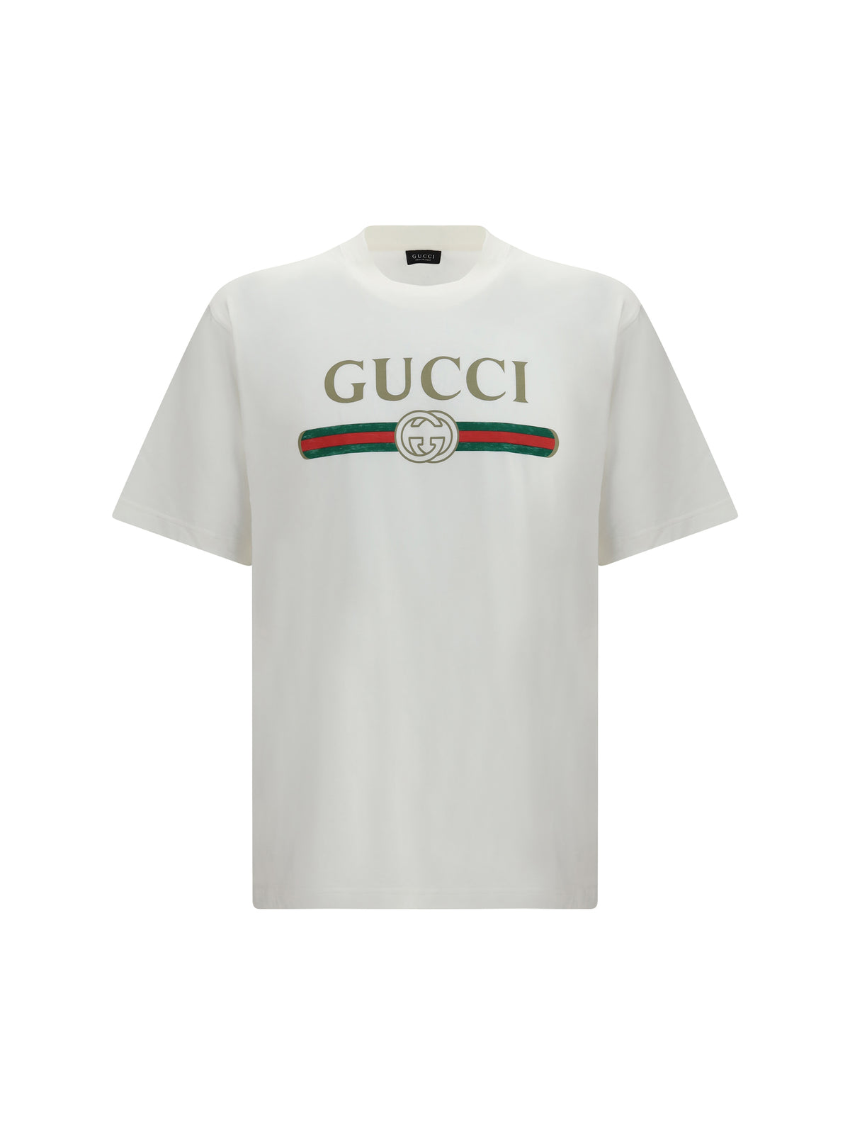 Gucci Printed silk-blend jersey T-shirt - Off White/Mc