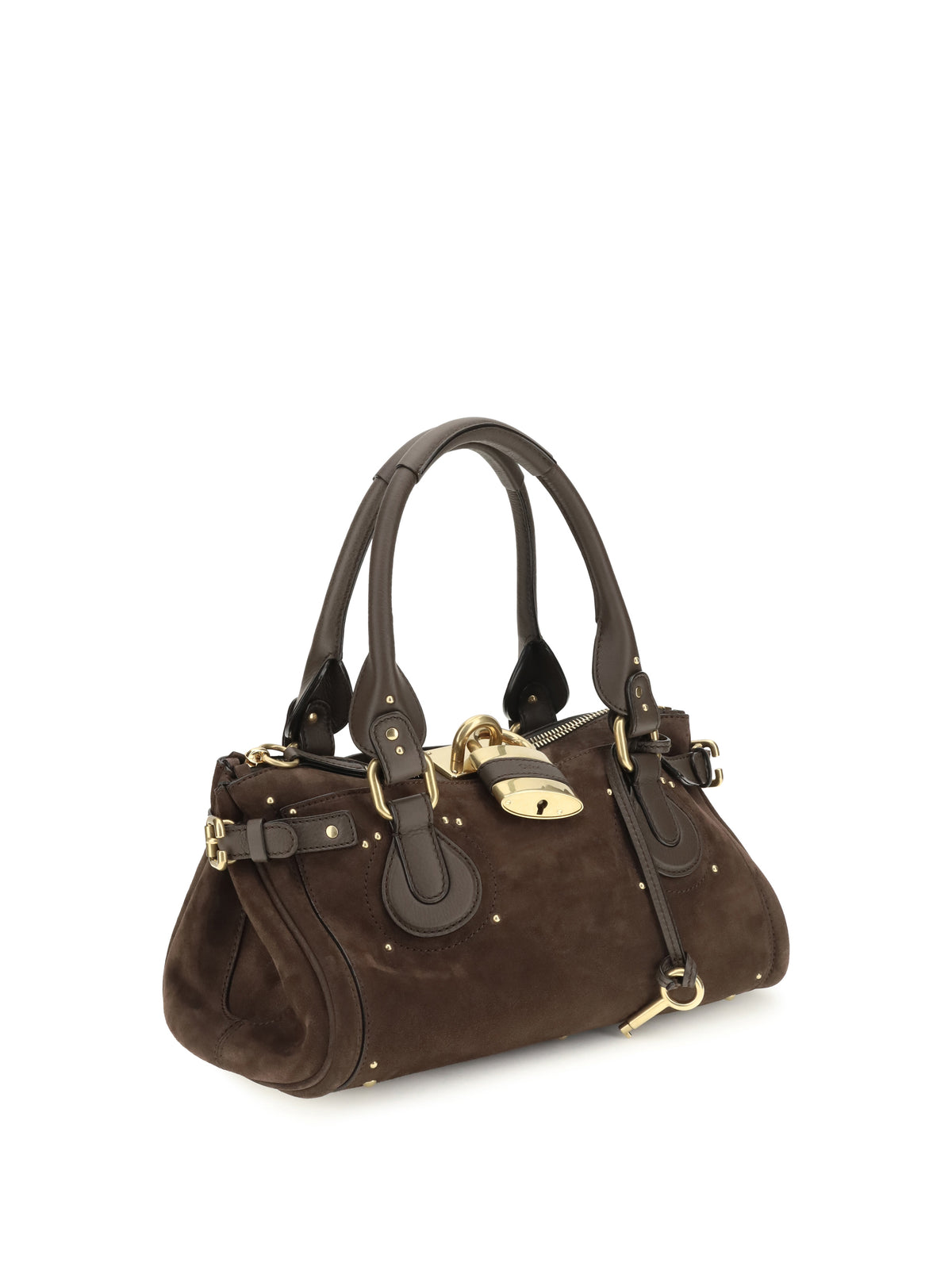 Chloé Paddington suede Handbag - Kohl Brown