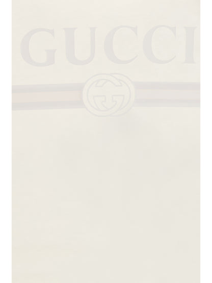 Gucci Logo T-shirt for Boy - Dusty White/Mc