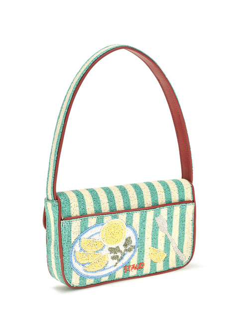 Staud Tommy Beaded Shoulder Bag - Summer Lobster