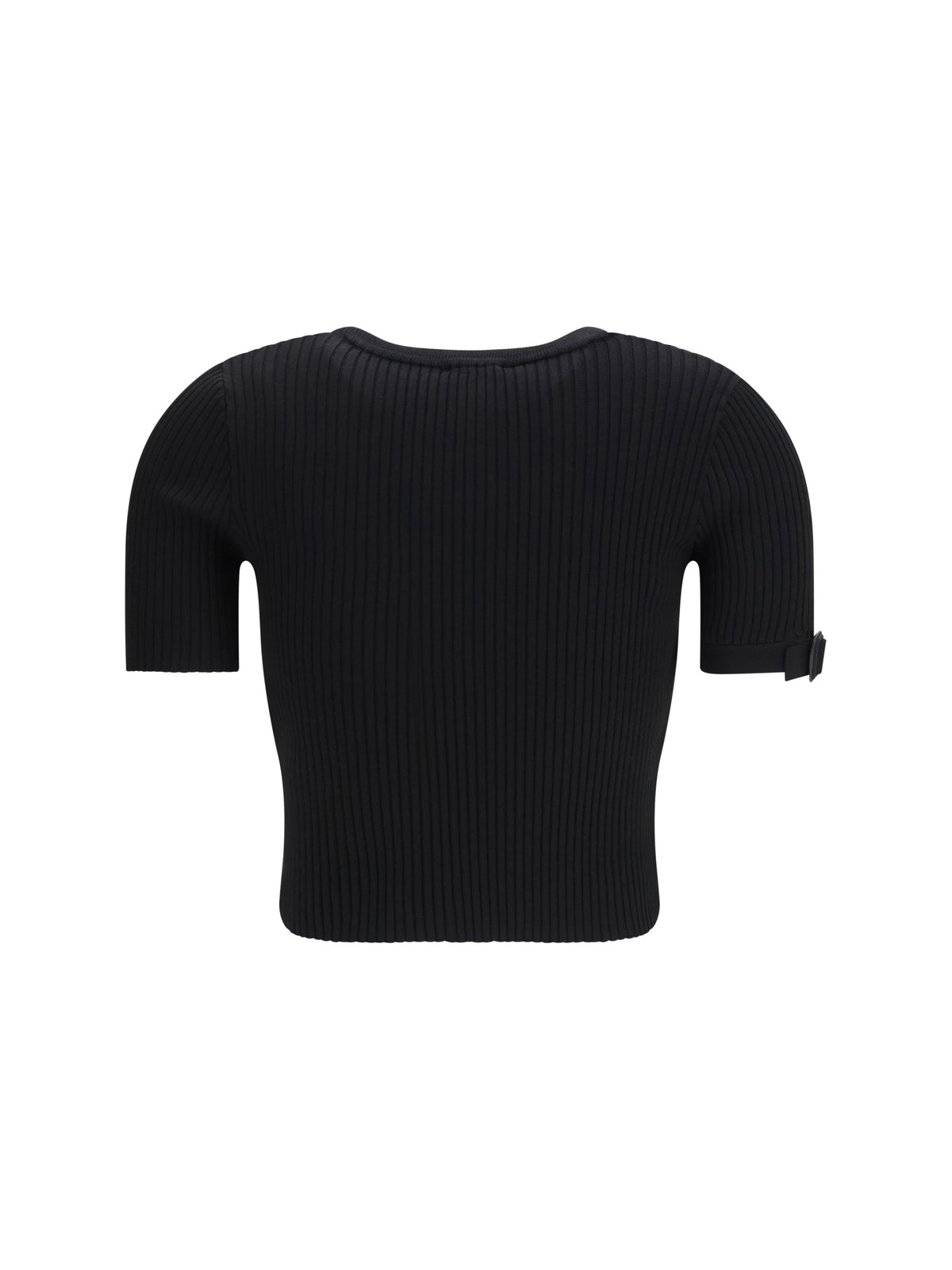 Courrèges Ribbed crop Top - Black