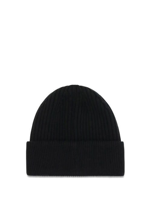 Dolce & Gabbana Logo English rib knit Beanie - Black
