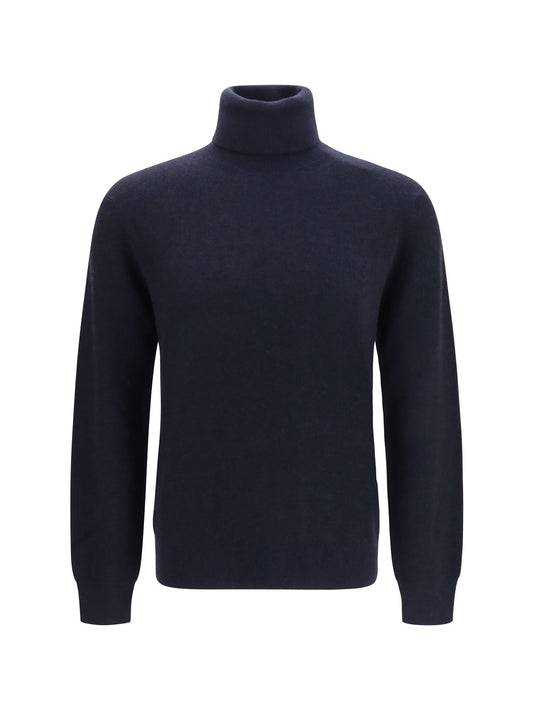 Brioni Wool and cashmere turtleneck Sweater - Navy/Black