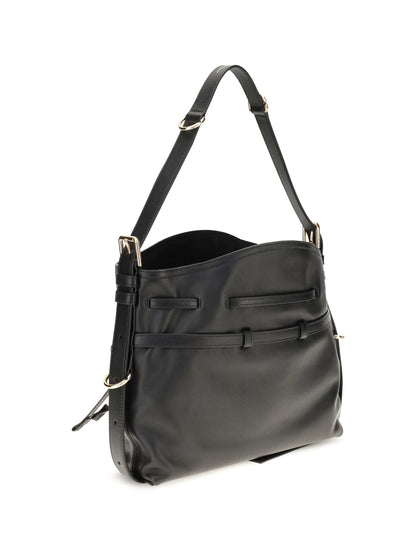 Givenchy Small Voyou Bucket Handbag in glossy leather - Black