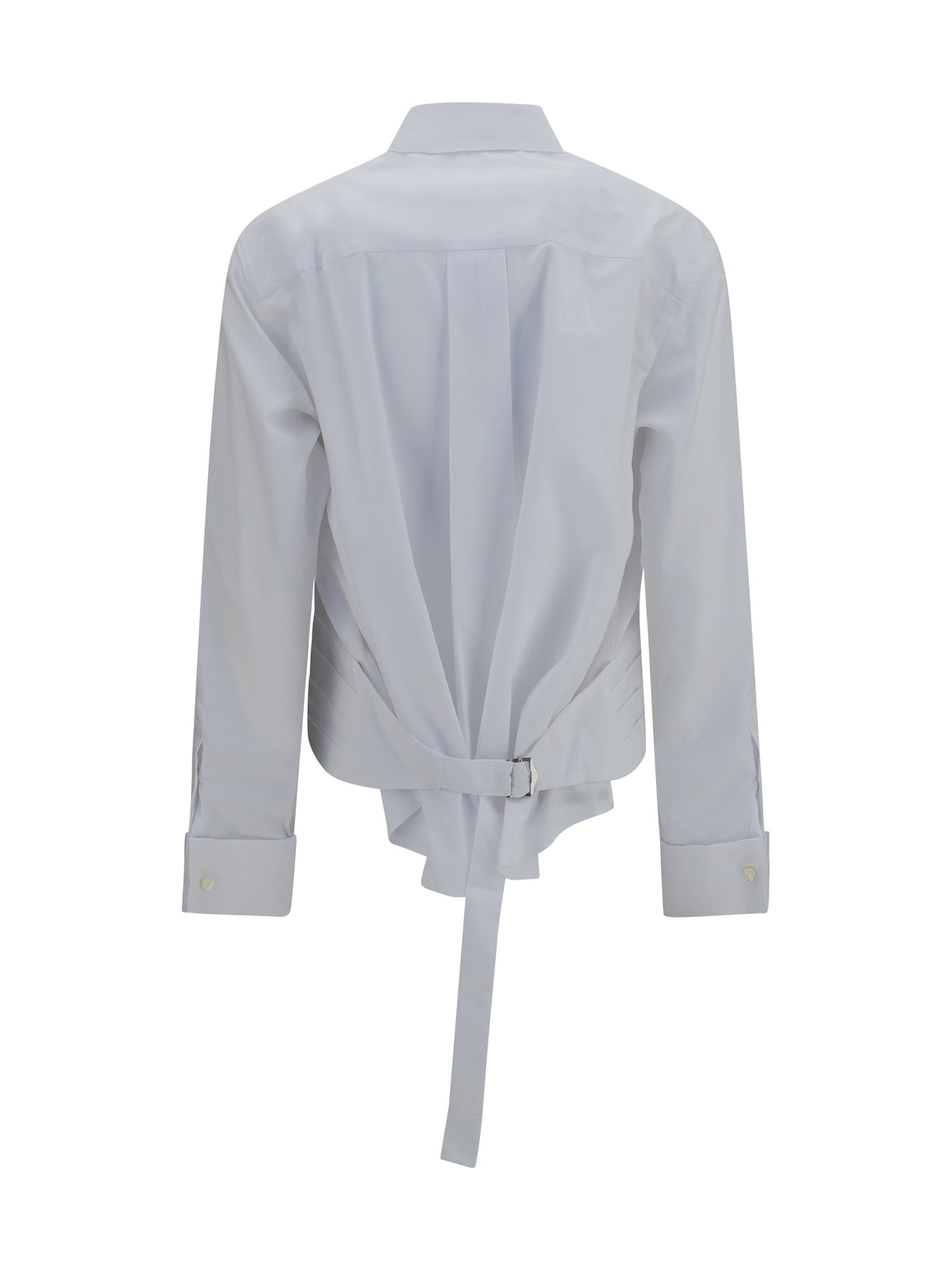 Sacai Cotton poplin Shirt with belt - Off White