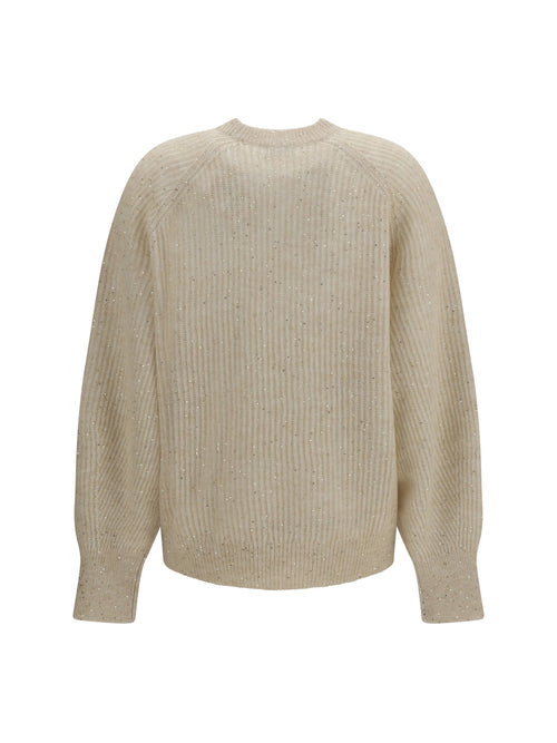 Brunello Cucinelli Mohair-blend crewneck Sweater - Ivory