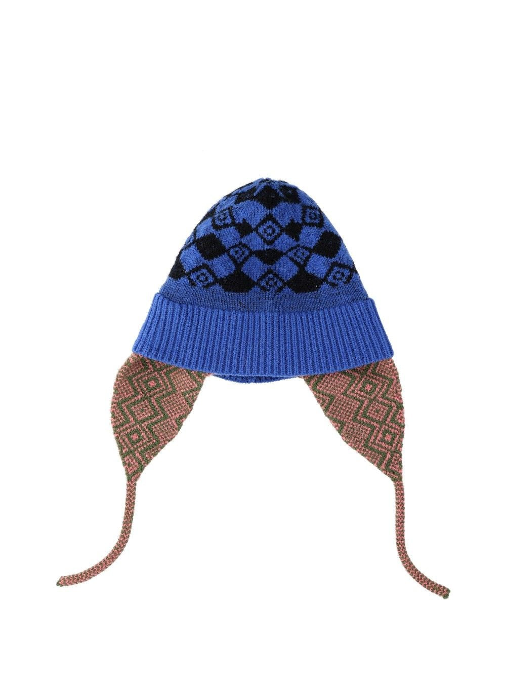 Dries Van Noten Marvin Jacquard Wool Hat - Blue
