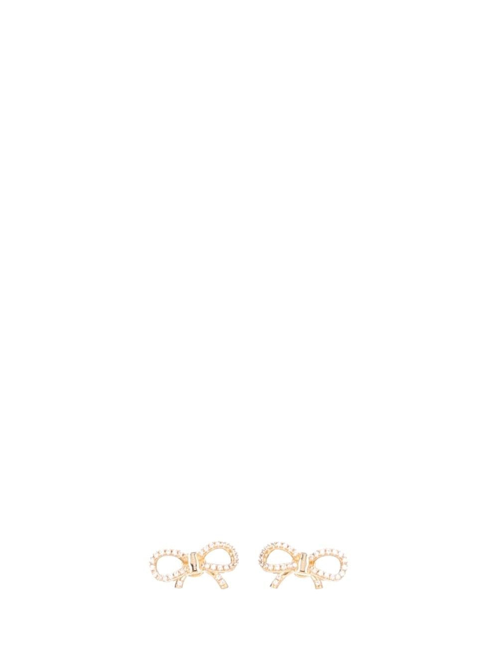 Ferragamo Crystal Bow Earrings - Gold