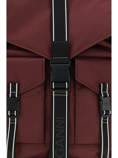 Ganni Re-Tech Backpack - Windsor Wine