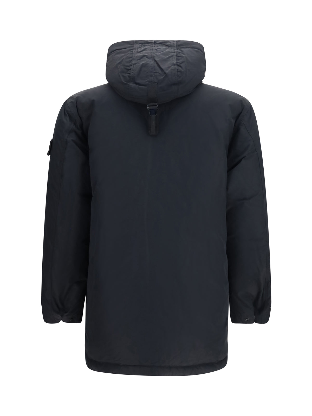 Stone Island Long Down Jacket - Black