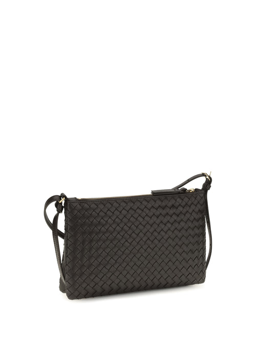 Bottega Veneta Intrecciato Shoulder Bag - Espresso-Brass V