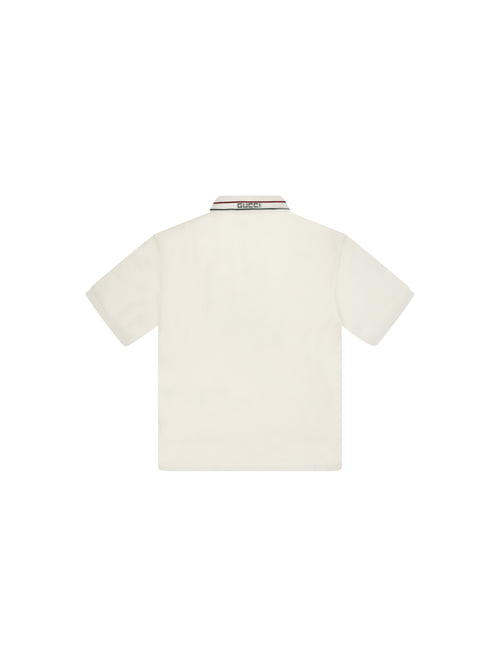 Gucci T-shirt with logo collar for Boy - New White/Mix