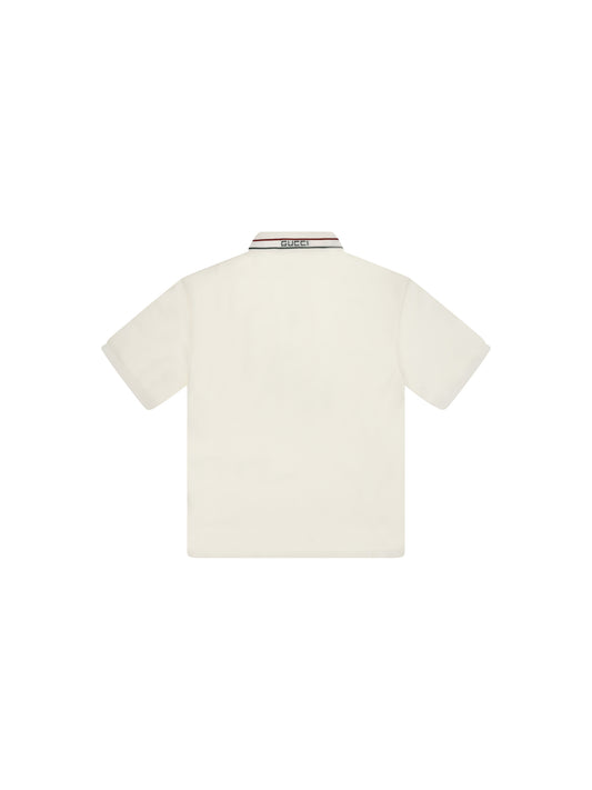 Gucci T-shirt with logo collar for Boy - New White/Mix