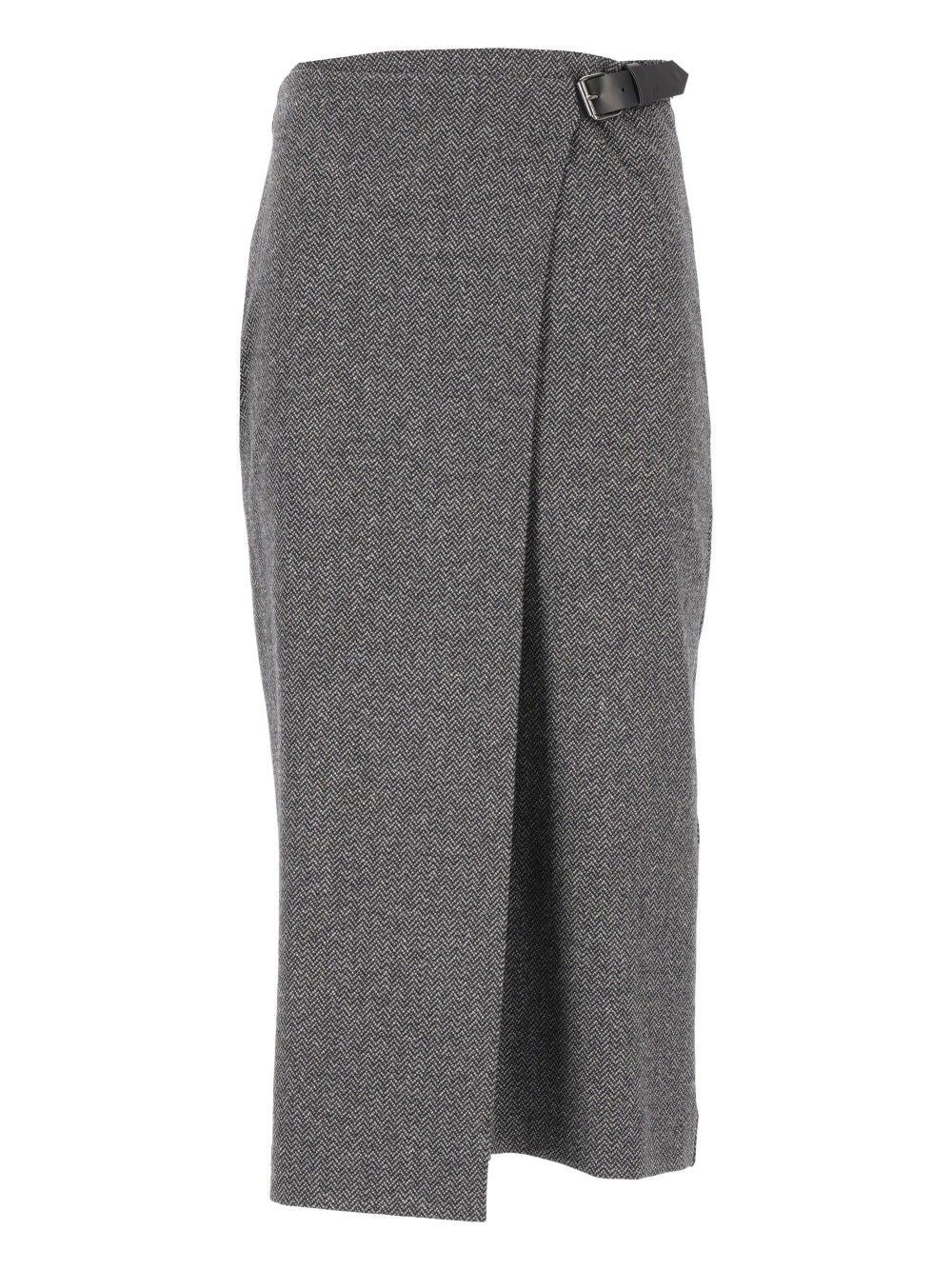 Weekend Max Mara Pleated Skirt - Grey