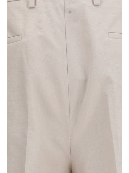 BRUNELLO CUCINELLI Cotton and linen tailored Pants