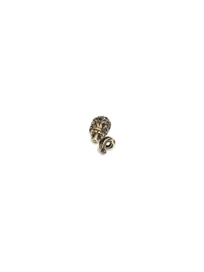 Valentino Garavani Zoomorphic lion head Ring - Antique Brass Black