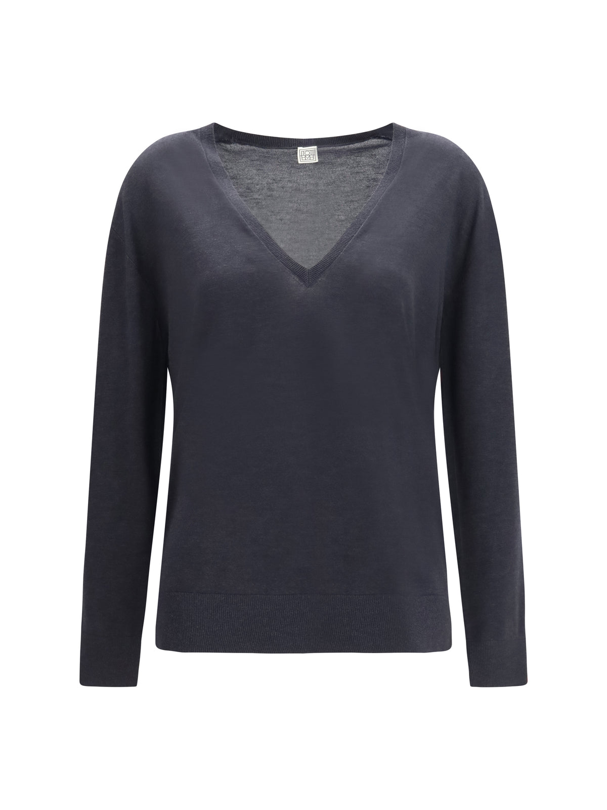 Toteme V-neck cashmere-blend Sweater - Charcoal Melange
