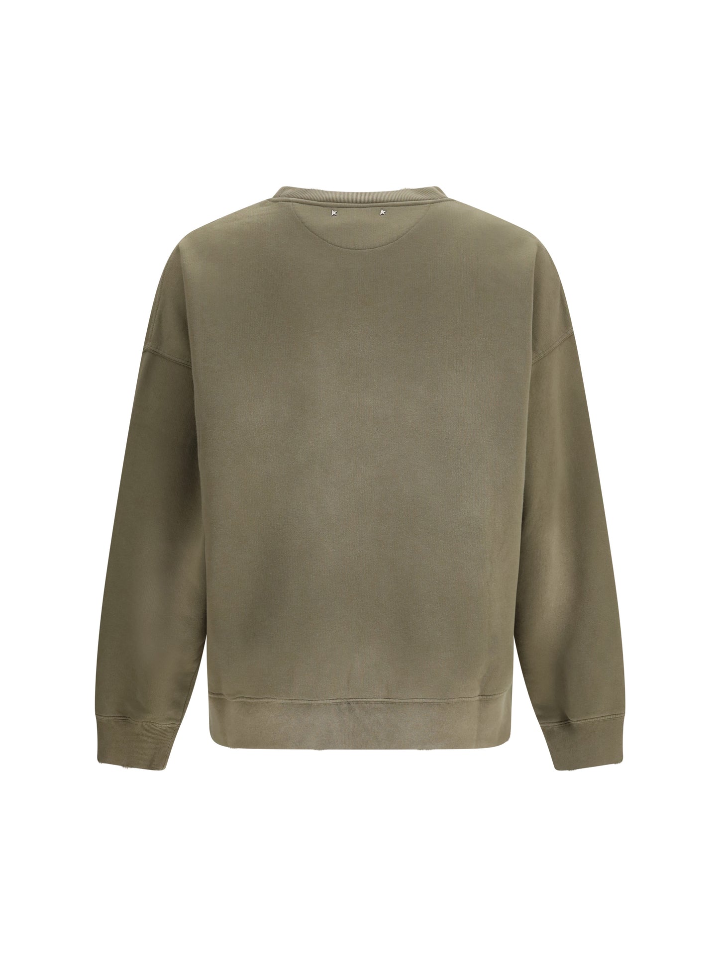 GOLDEN GOOSE Journey unisex Crew neck in garment-dyed cotton fleece