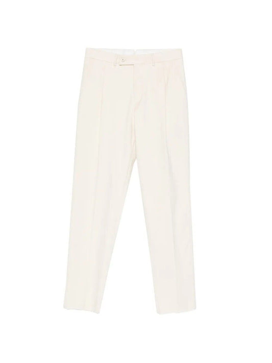 Caruso Cotton Drill Trousers - White