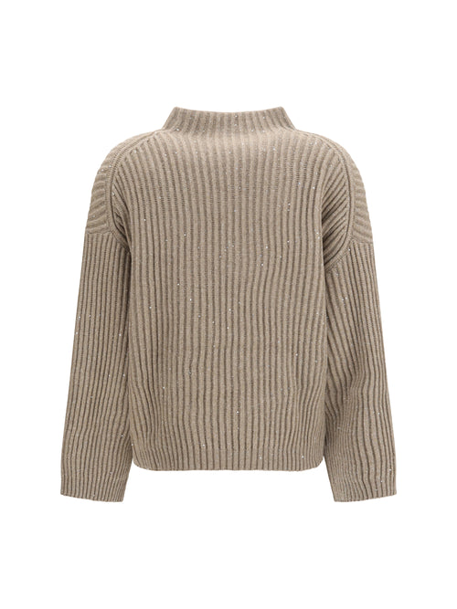 Brunello Cucinelli Cashmere and wool turtleneck Sweater - Noce