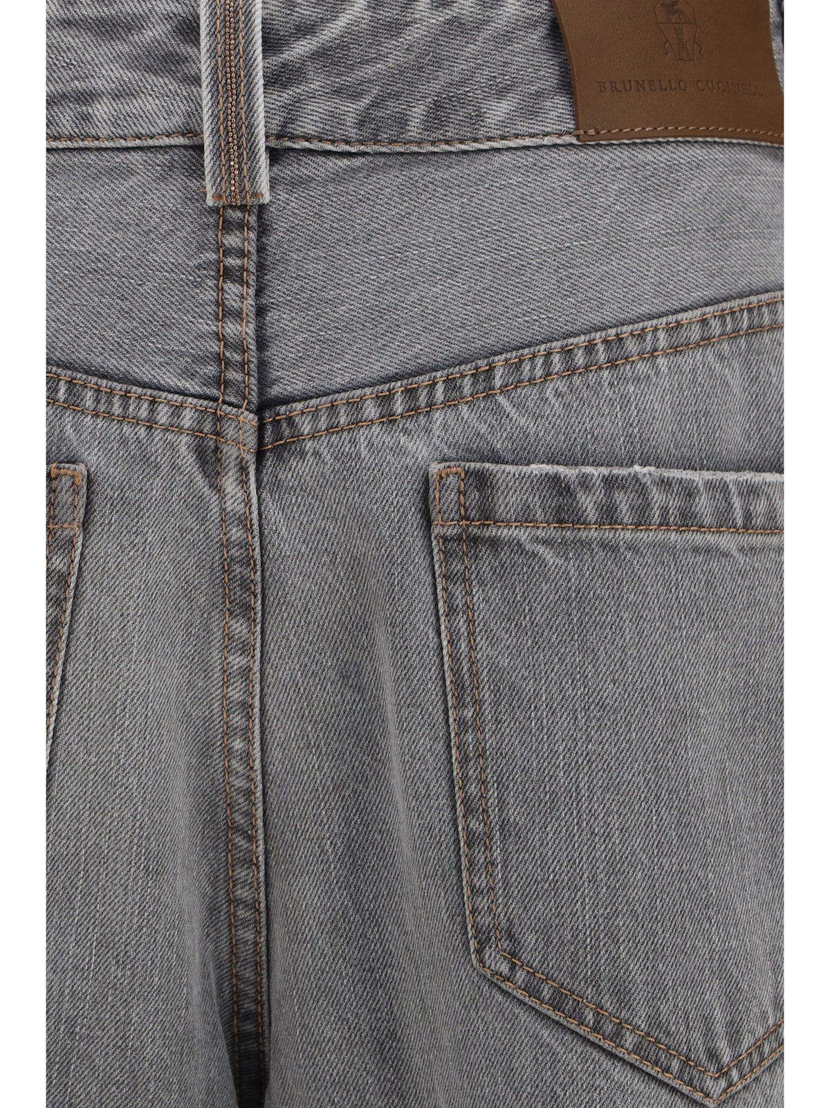 Brunello Cucinelli Wide-leg cotton denim Jeans - Light Grey Denim