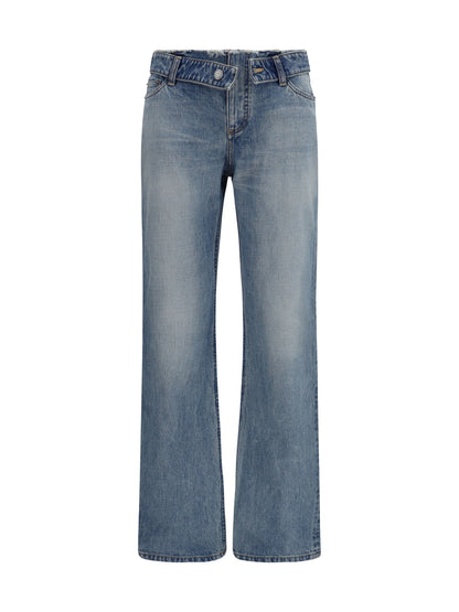 ALEXANDER McQUEEN Faded pure cotton Jeans
