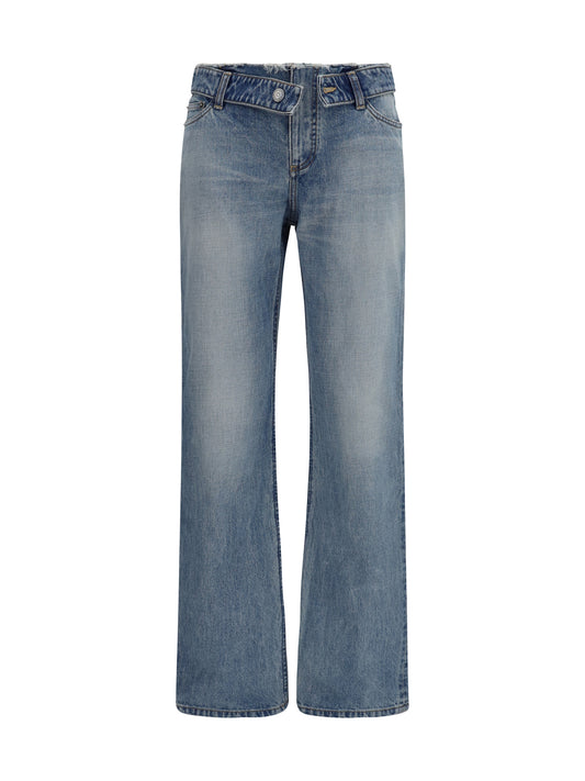 ALEXANDER McQUEEN Faded pure cotton Jeans