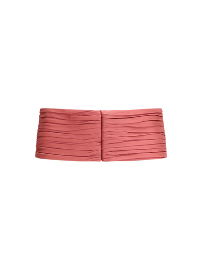 Valentino Garavani Satin pleated Waist Belt - Pink