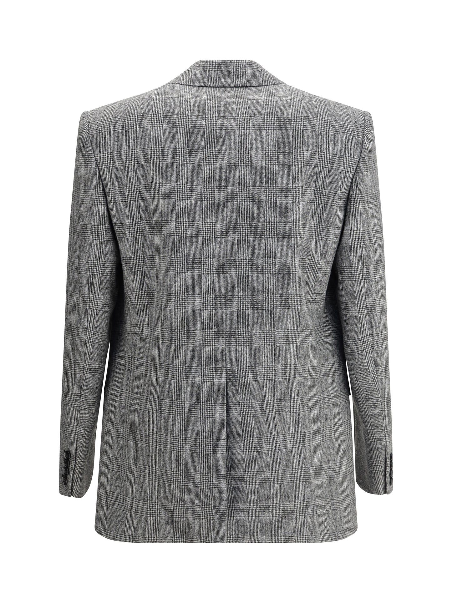 SAINT LAURENT Prince de Galles wool flannel Blazer