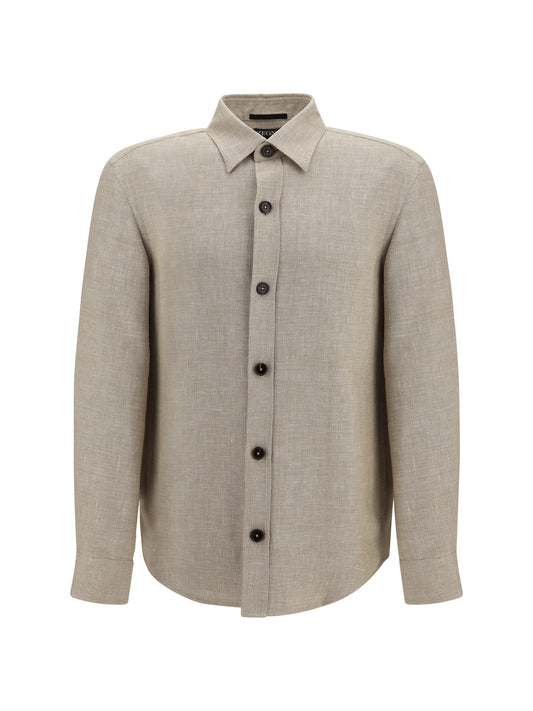 ZEGNA Crossover Overshirt in a linen, wool and silk blend