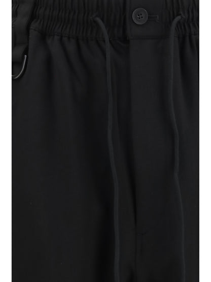 Y-3 Wool straight-leg Pants - Black