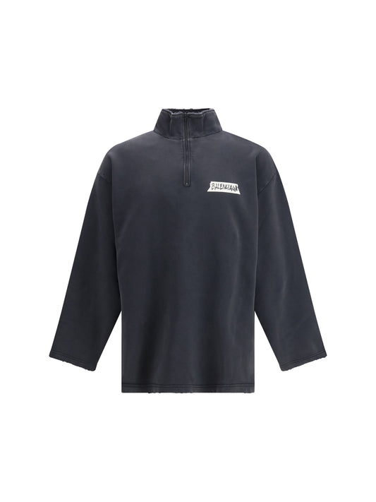 BALENCIAGA Distressed zipped Sweatshirt