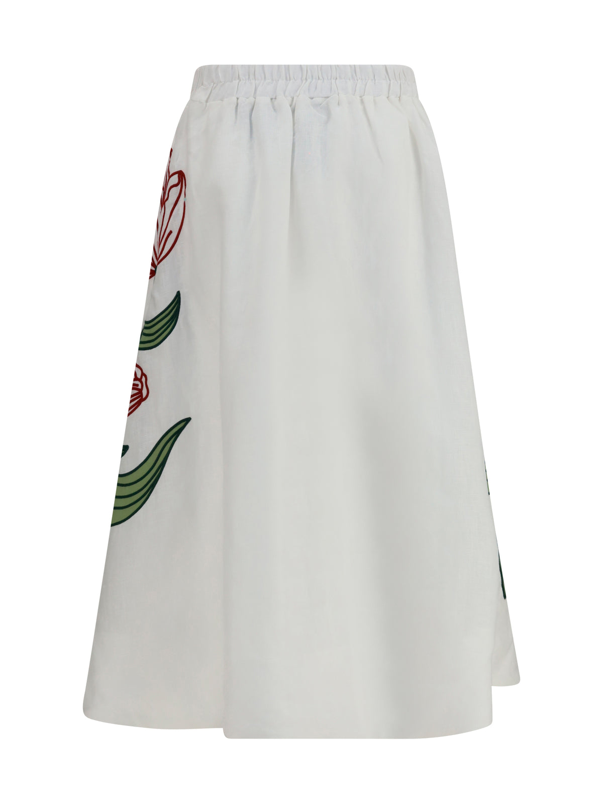 Farm Rio Floral embroidered Skirt - Off White