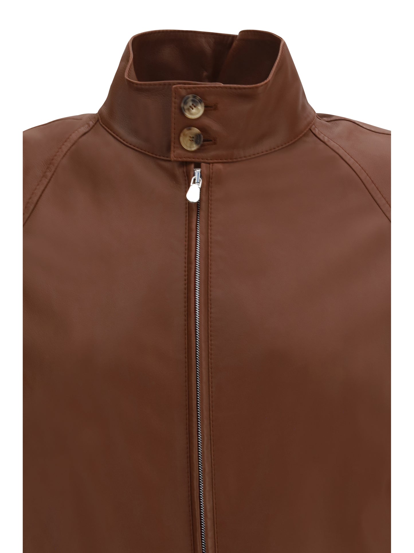 BRUNELLO CUCINELLI Leather bomber Jacket