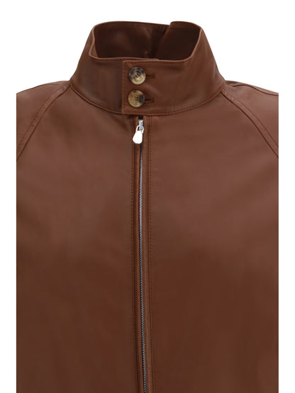 BRUNELLO CUCINELLI Leather bomber Jacket