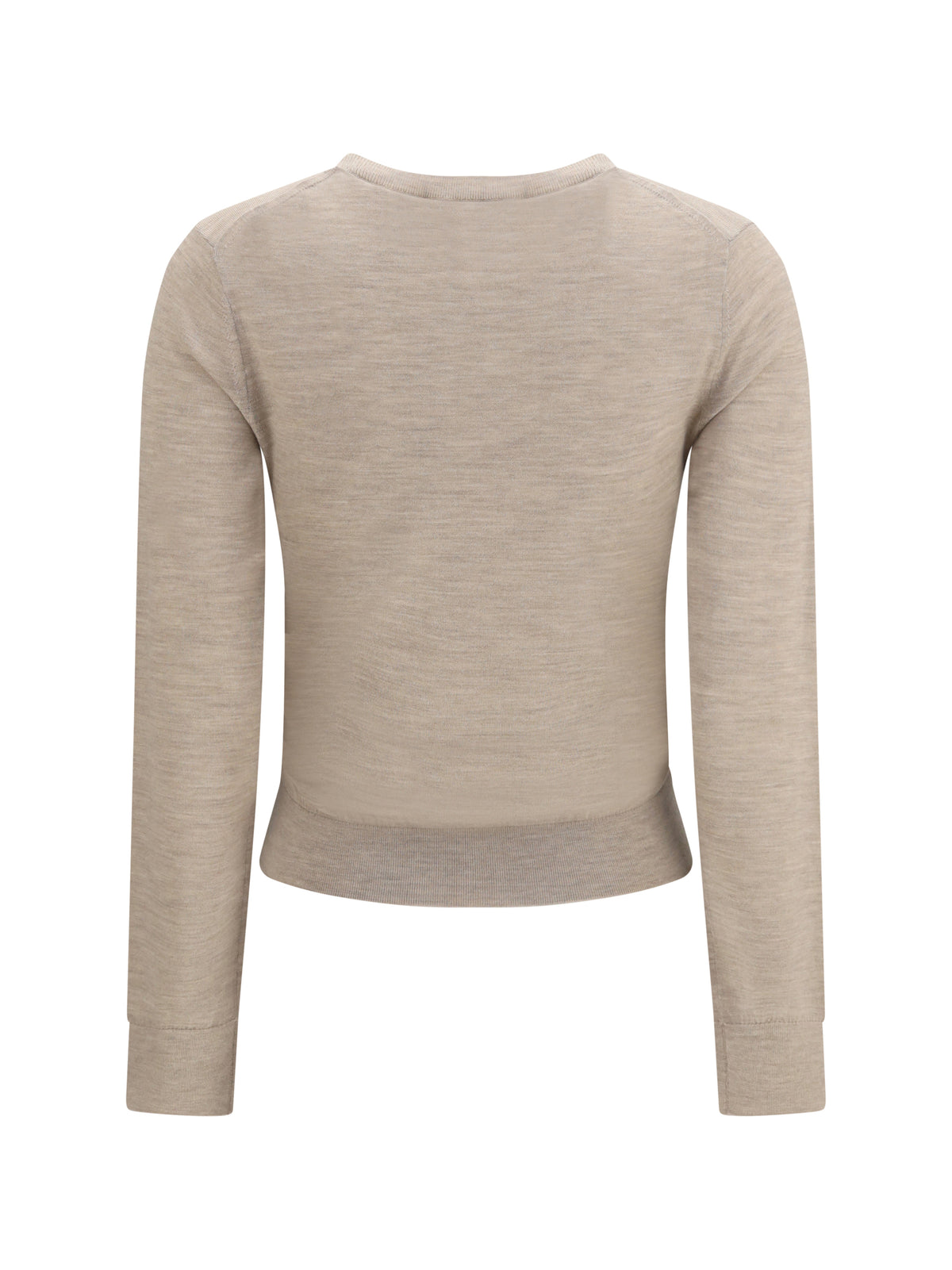 Tory Burch T Logo Wool Sweater - Light Beige Melange