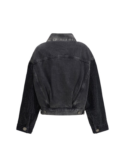 PINKO The Trucker jacket with mini studs