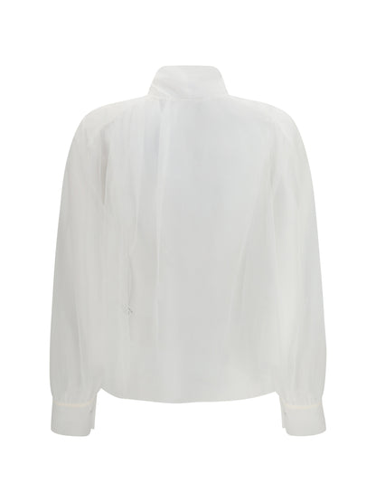 Forte_forte Tulle Shirt with sash - Diamond