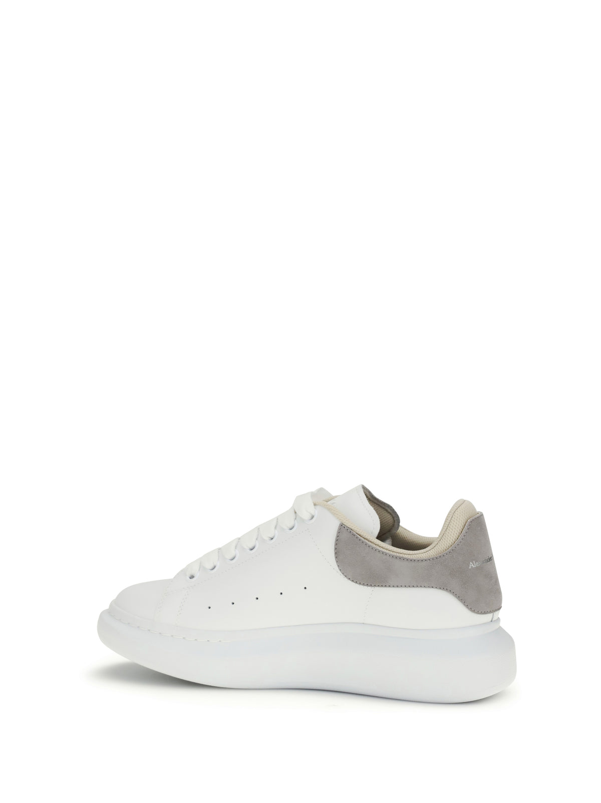 Alexander Mcqueen Oversized Sneakers with suede heel tab - White/Grey
