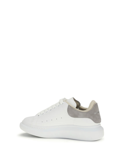 Alexander Mcqueen Oversized Sneakers with suede heel tab - White/Grey