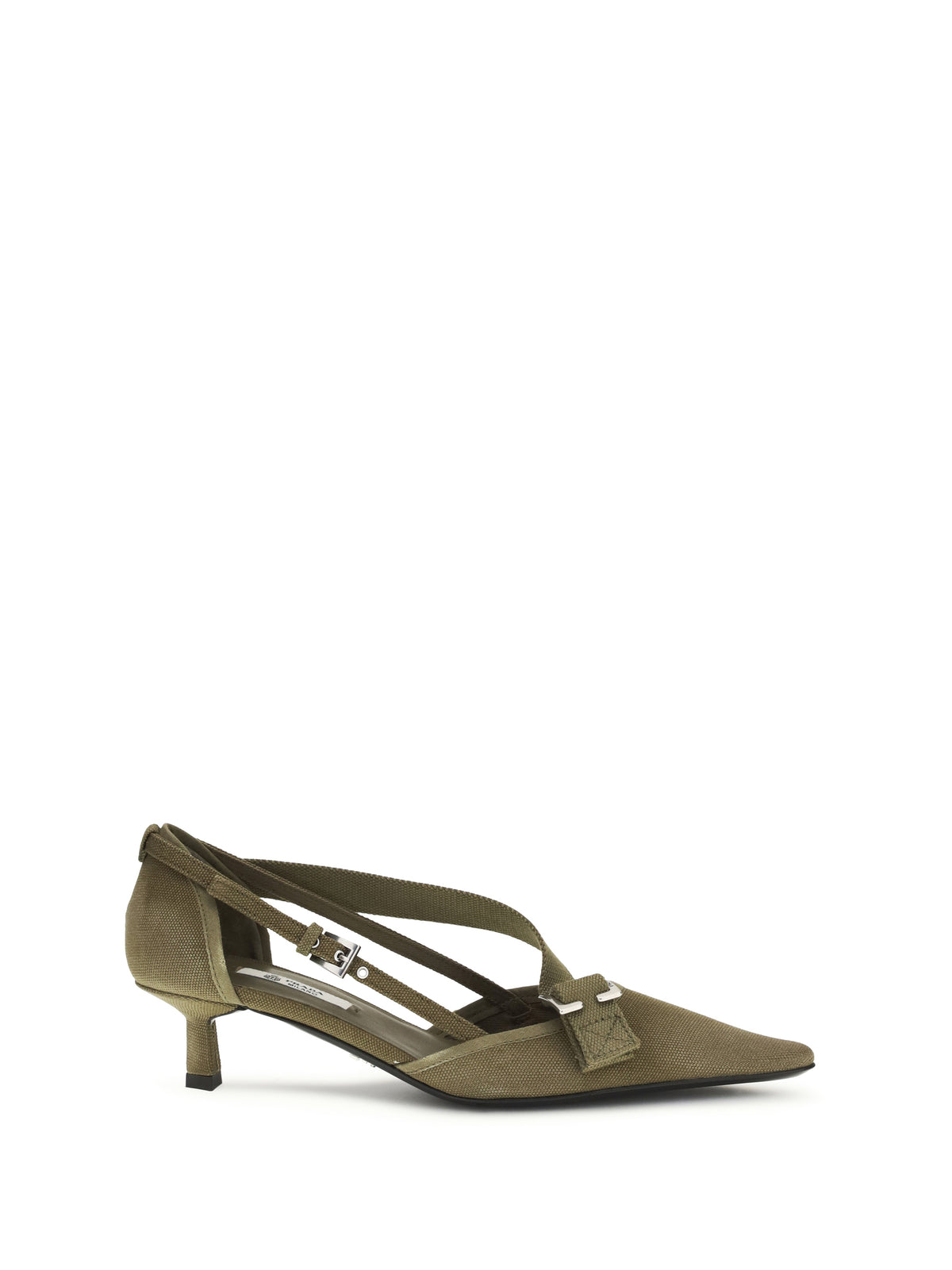 Prada Cotton Pumps - Military