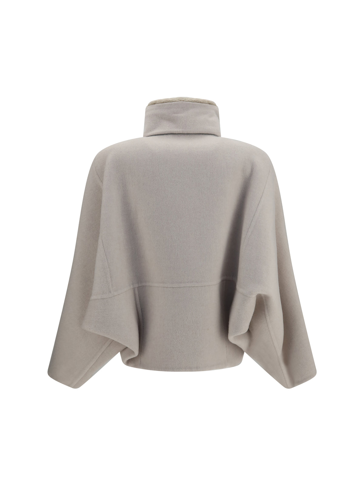 Brunello Cucinelli Double-faced virgin wool and cashmere Outerwear with detachable shearling insert - Chiglia