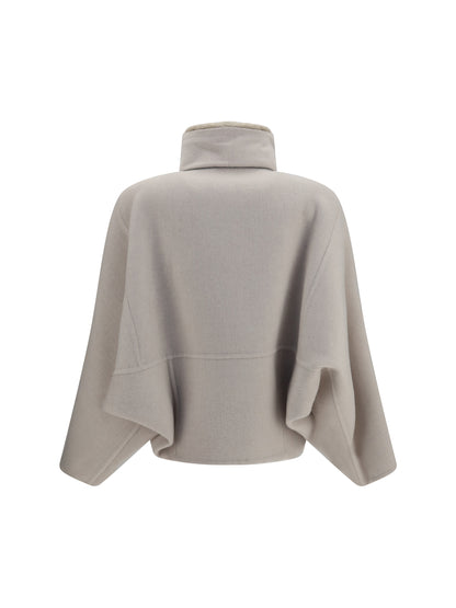 Brunello Cucinelli Double-faced virgin wool and cashmere Outerwear with detachable shearling insert - Chiglia