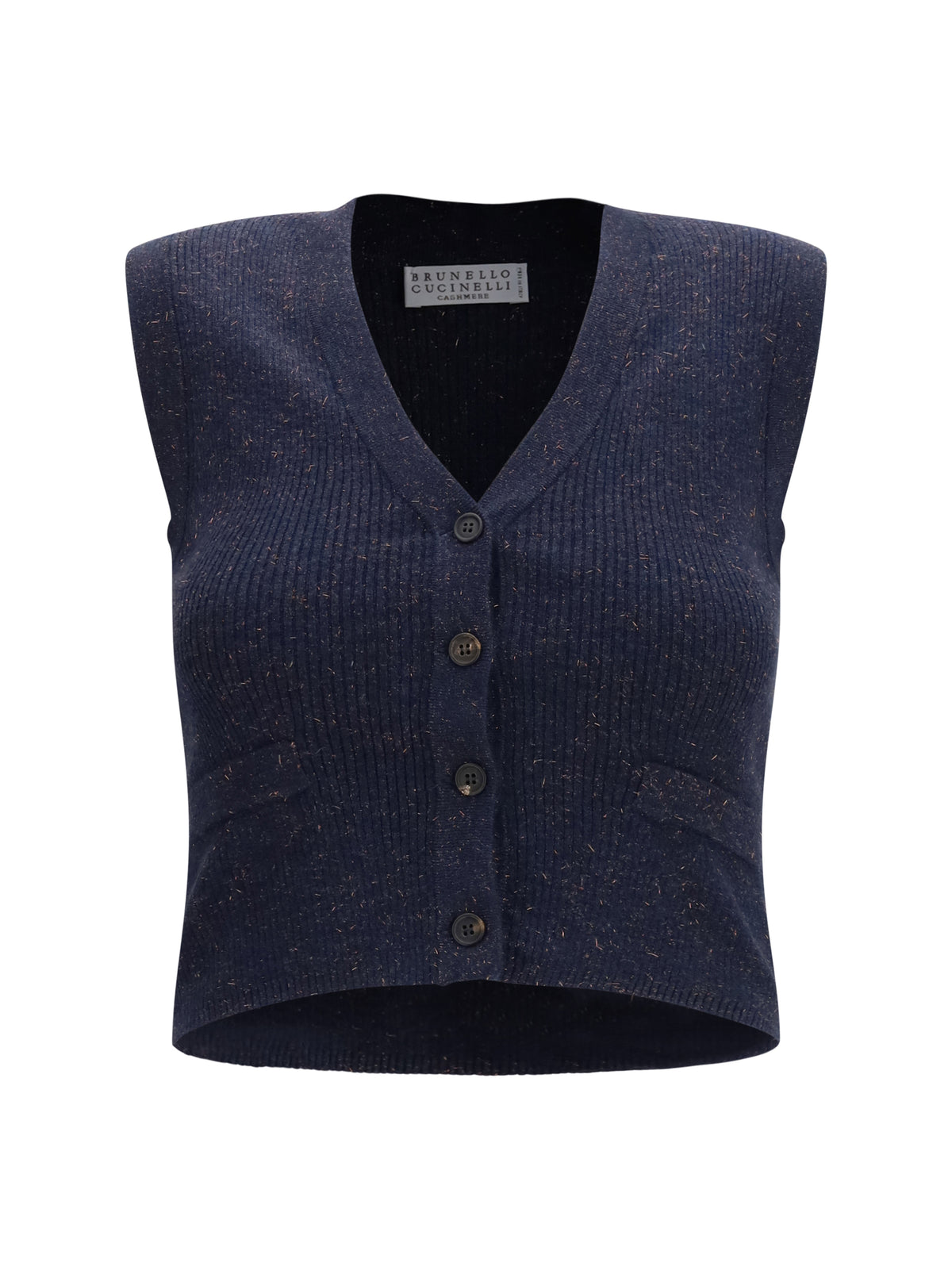 Brunello Cucinelli Sleeveless Cardigan - Blue Freddo