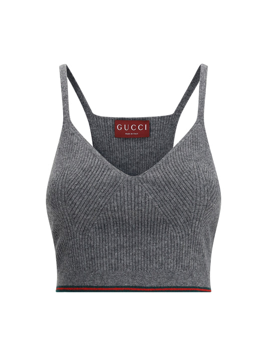 GUCCI V-neck ribbed Top