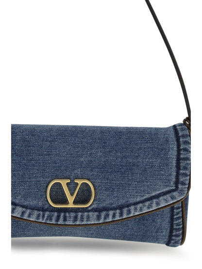 VALENTINO GARAVANI DeVain small Shoulder Bag in denim