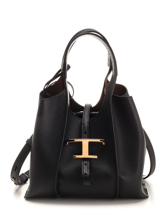Tod'S "T Timeless" Shopping Bag - Black