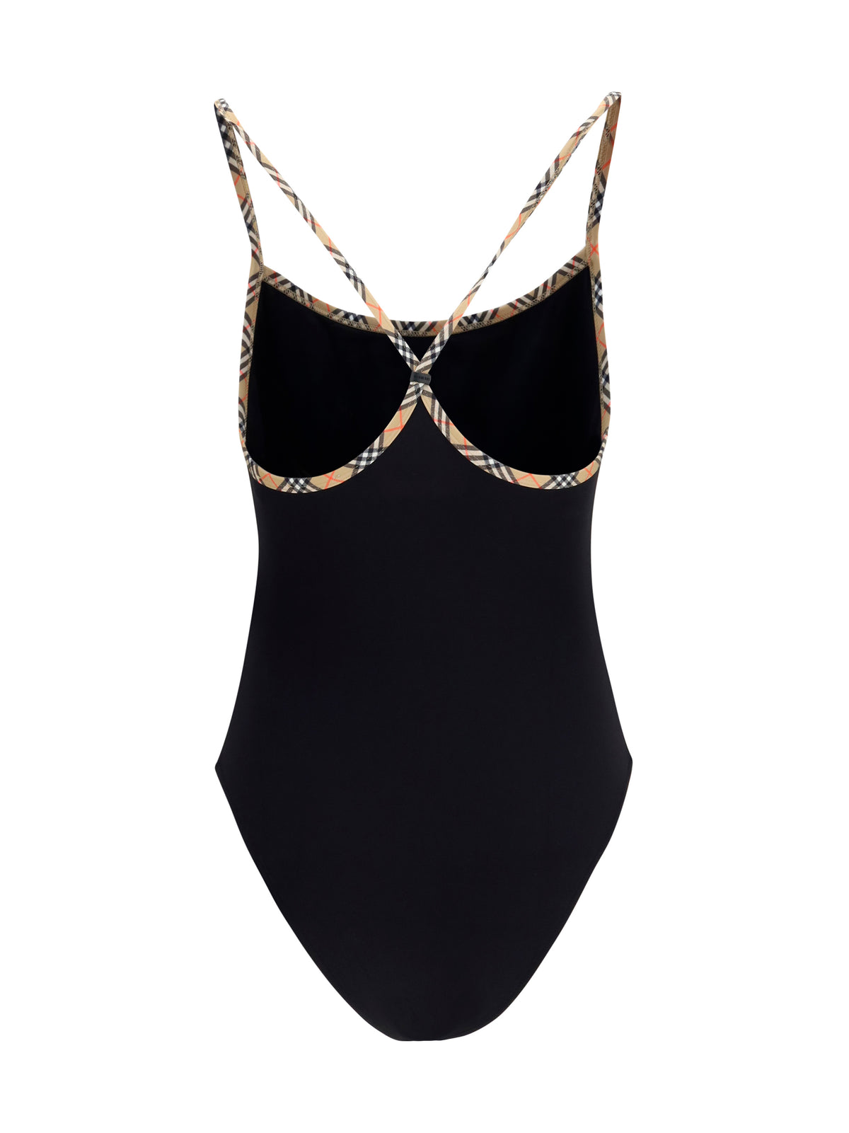 Burberry Check trim Swimsuit - Black