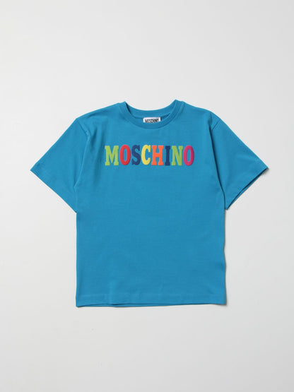 Moschino T Shirt Kids Gnawed Blue