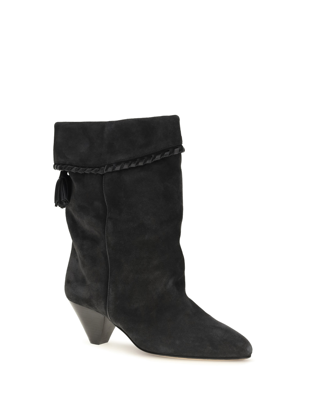 Isabel Marant Draped suede Boots - Faded Black